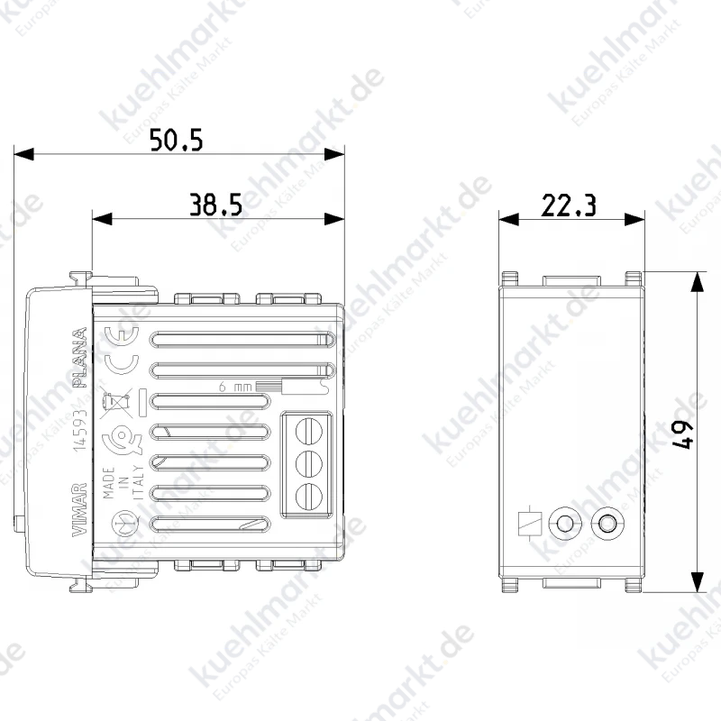 Angeschlossener Stellantrieb IoT Vimar Plana 16A Weiß 14593