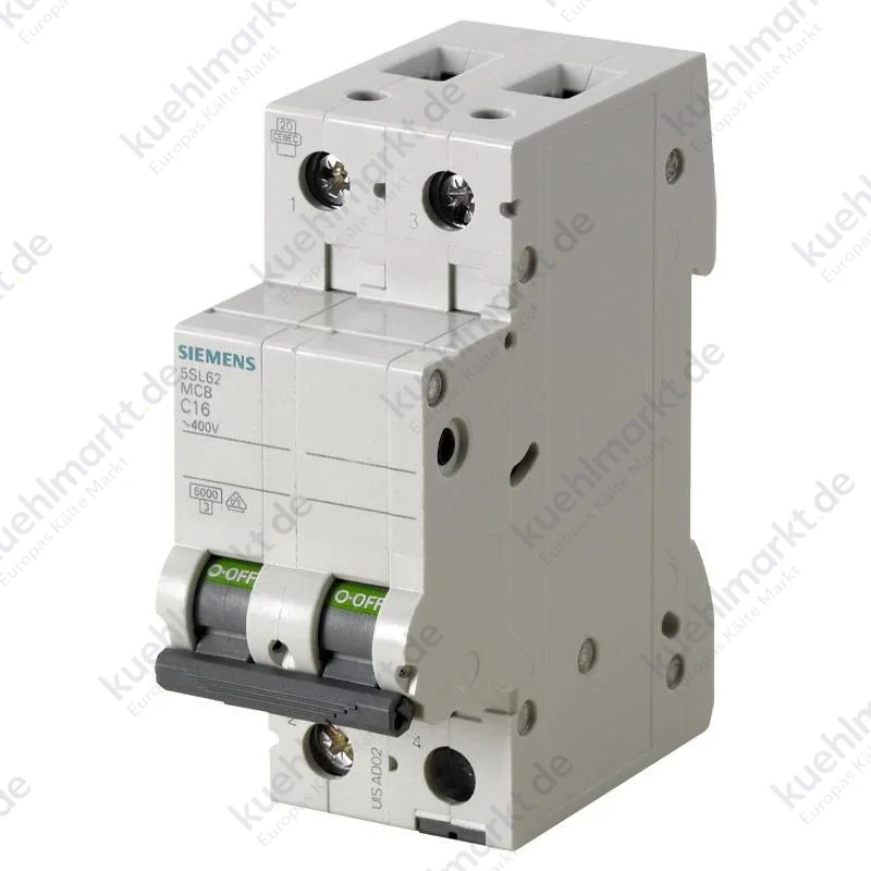Siemens LS-Schalter 2P 16A 6KA 2M B 5SL62166BB