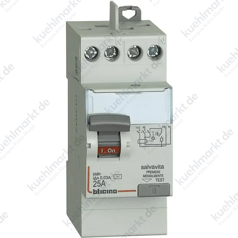 Bticino Fehlerstrom-Schutzschalter 25A 30MA G723AC25H