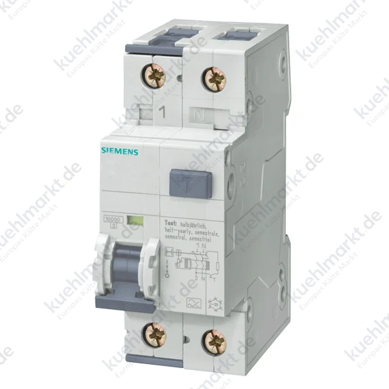 Siemens FI/LS-Schalter 16A 1P+N 10kA 30mA Kurve C AC 2M 5SU13541KK16