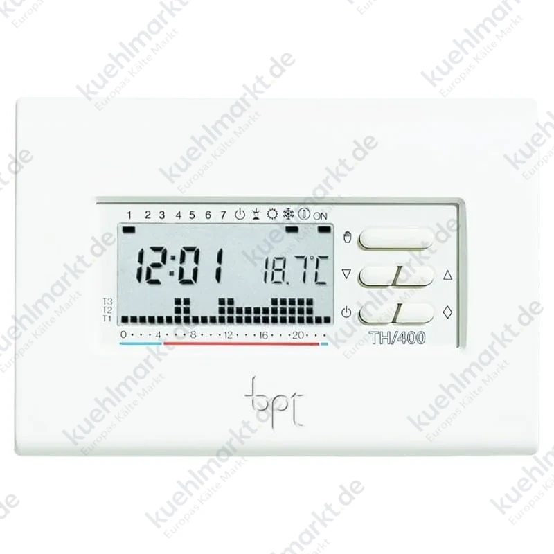 BPT TH/400 wöchentlicher digitaler Chronothermostat Weiß 69404200