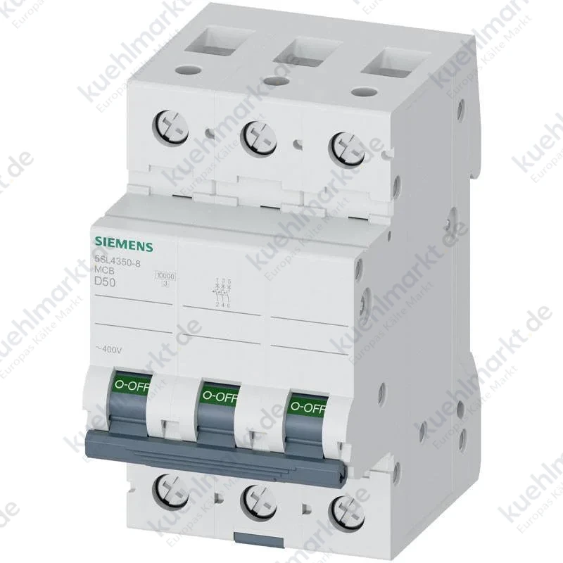 Siemens LS-Schalter 50A 3P 10KA D 3 Module 5SL43508
