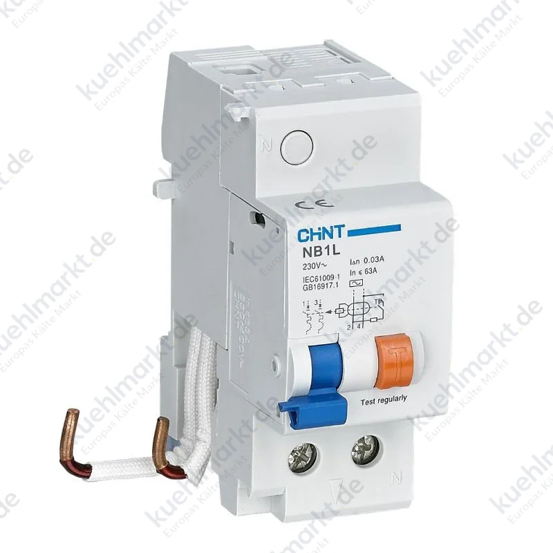 Chint FI-Block NB1L-63 50/63A 2P 500mA Typ AC 2 Module 51651