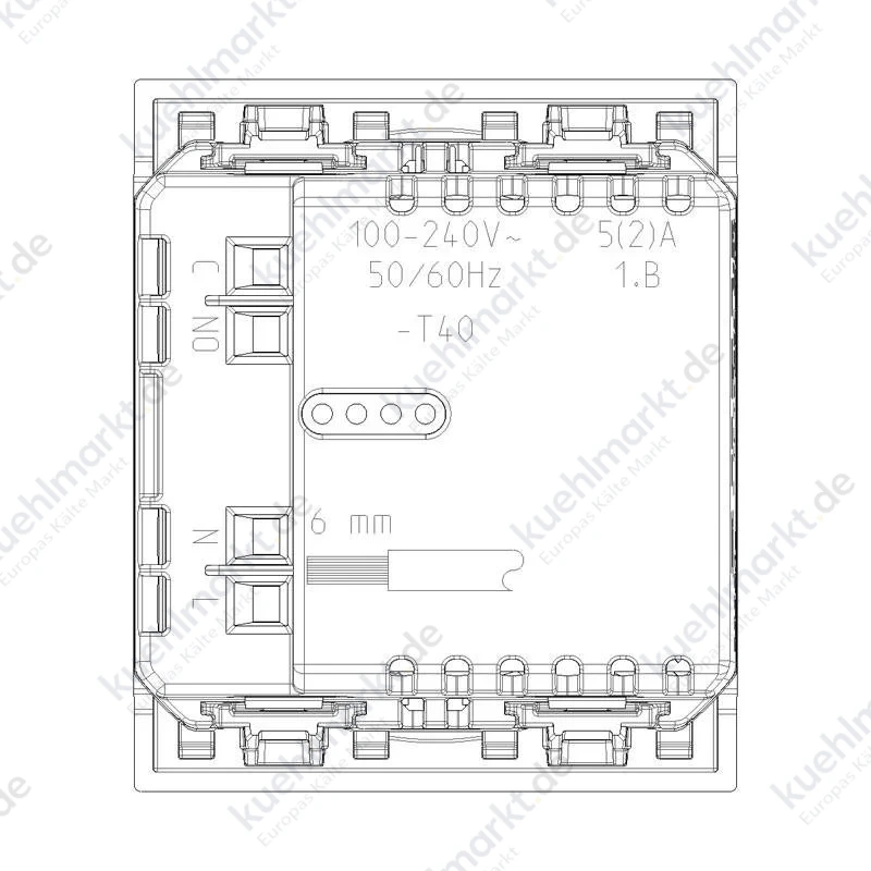 Raumthermostat mit Display für Vimar Linea 100-240V 2M Weiß 30440.B