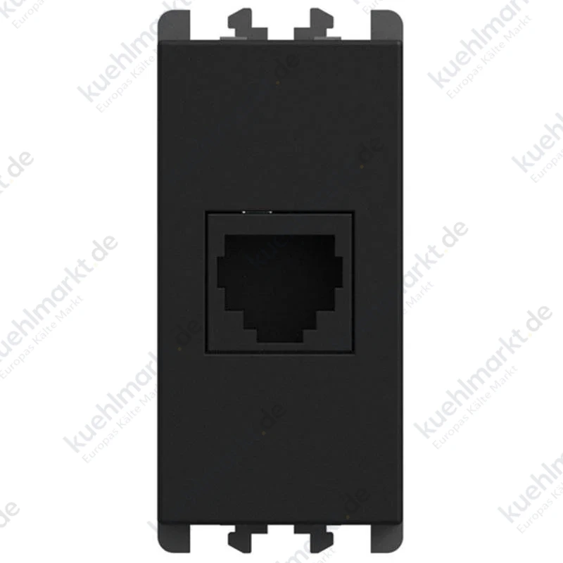 Urmet Lybra Telefonsteckdose RJ11 6/4 1 Modul schwarz 27411.N