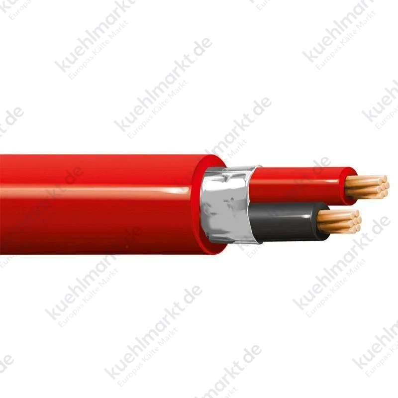 Feuerlöschkabel TW/SCH 2x1,5 mmq LSZH rot EN50200 PH120