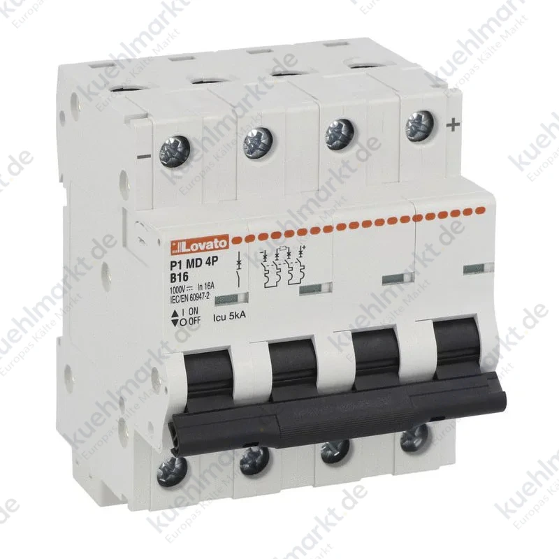 Lovato LS-Schalter P1MD 1000V DC 16A 5kA Kurve B 4 Module P1MD4PB16