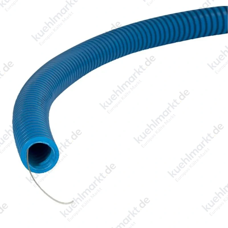 Hellblaues Gewelltes Rohr mit Fadenzieher Durchmesser 20 mm B11535