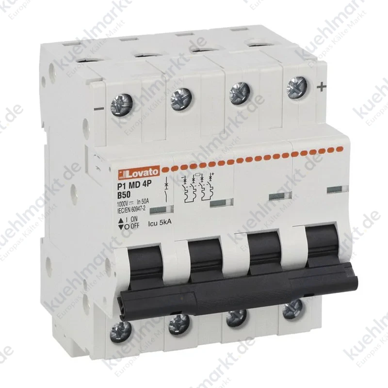 Lovato LS-Schalter P1MD 1000V DC 50A 5kA Kurve B 4 Module P1MD4PB50