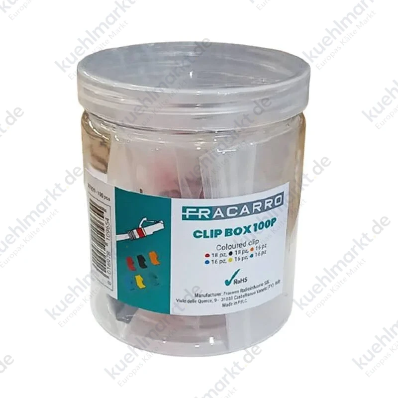 Fracarro Farbige Clip-Box für RJ45 Patchkabel 100 Stück 287829
