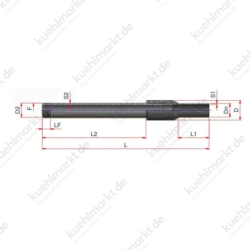 Nupi Übergangsfitting mit Gewinde D 40 x 1 1/4 PE und Messing 12ERPEAF40