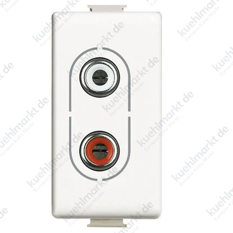 Bticino Matix Audio Video Buchse 2 RCA Stecker weiß AM4281