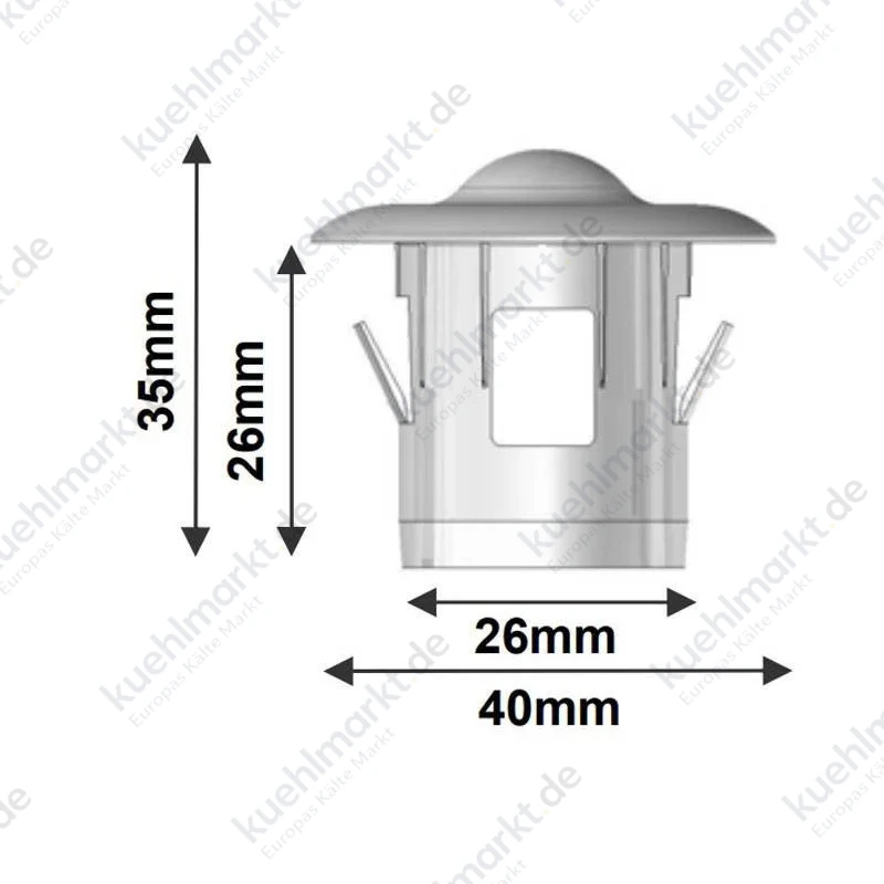 Optischer Unterputz-Alarmverstärker für INDIC-INC-Melder 40x35 mm