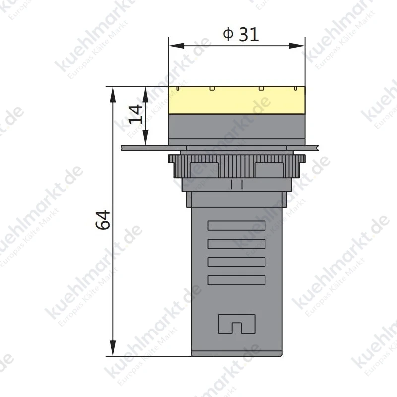 Chint Monoblock-LED-Lampe ND16-22DS4 rot 24Vac/Vdc 592843