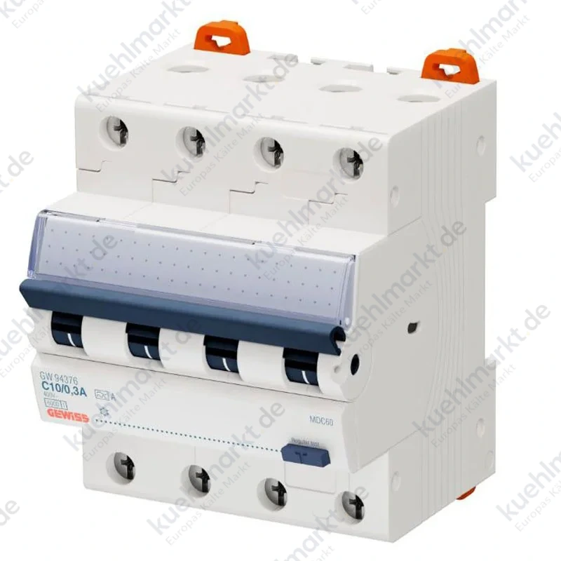 Gewiss FI-LS Schalter 10A 4P 300mA A 6KA 4 Module GW94376