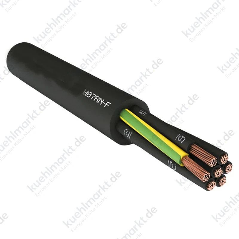 Kabel mit Polychloroprenmantel 12G1,5 H07RN-F schwarz