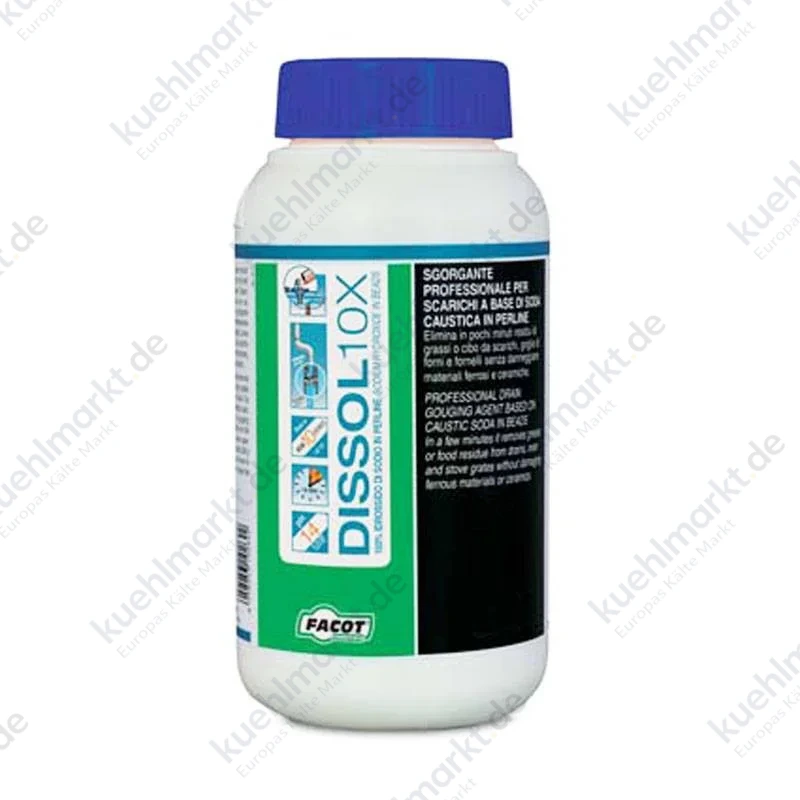 Facot Dissol Professioneller Abflussreiniger für Abflüsse 10X 500g DIS10X0500