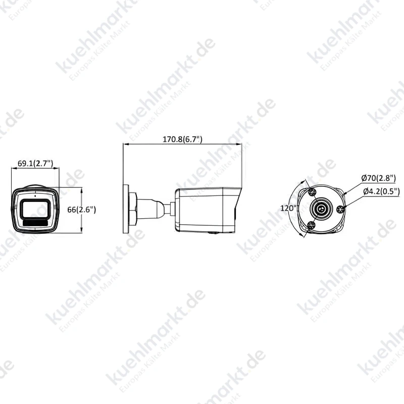 Hikvision Bullet-Kamera Smart Hybrid Light DS-2CD1043G2E-LIU IP 4MP 2,8mm 311330249