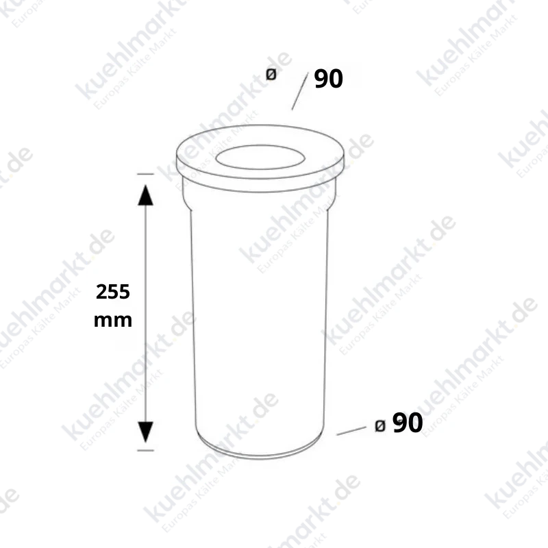 Bonomini Gerade Verlängerung für WC-Abfluss D 90 mm 84319PP90C0