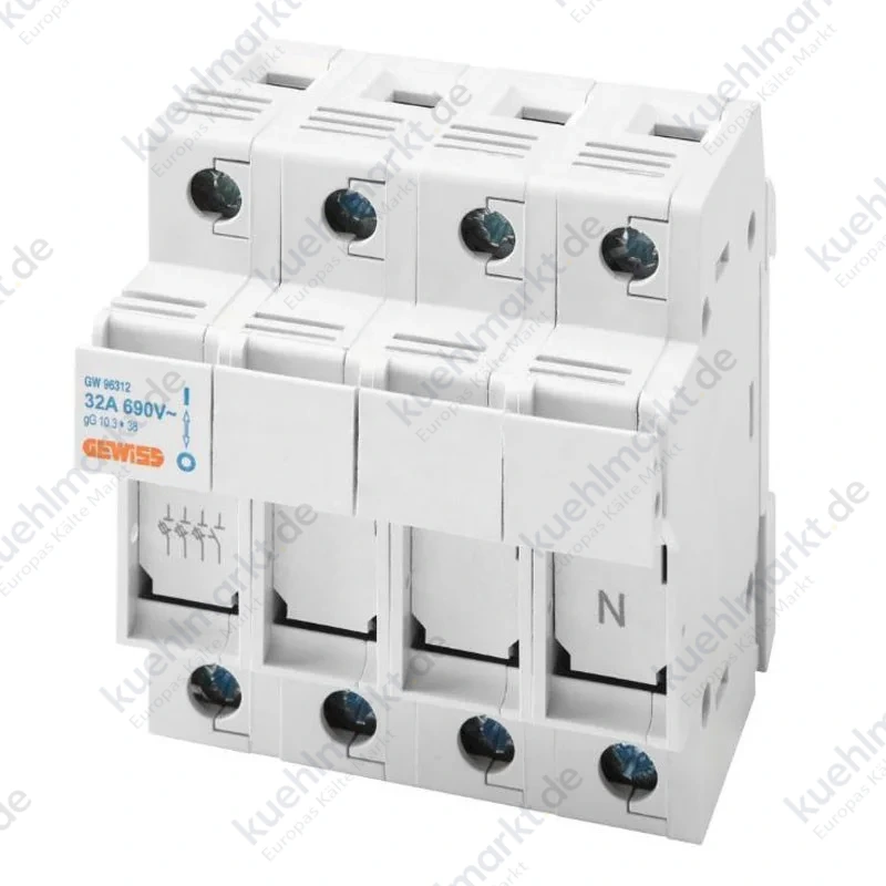 Gewiss Trennbarer Sicherungshalter 90 AM 32A 3P+N 4M 690V 10,3X38 GW96312