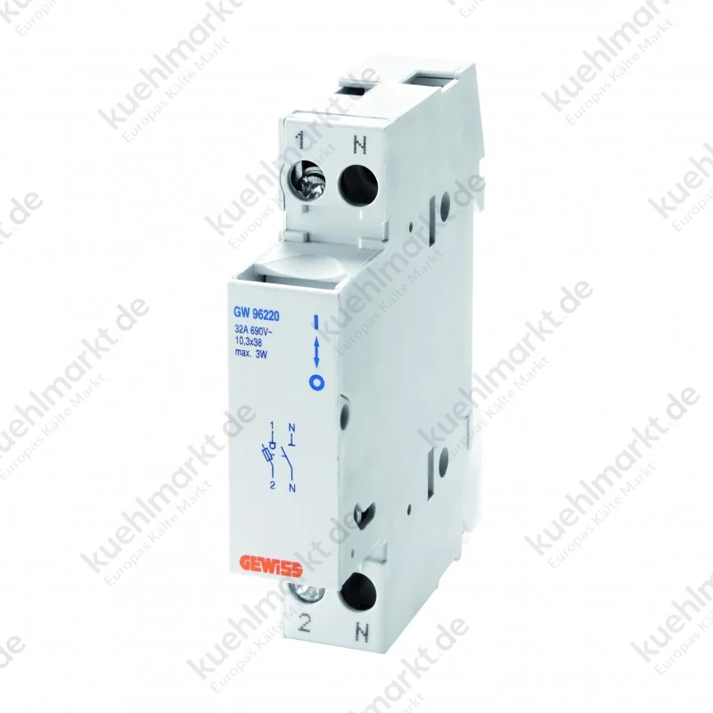 Gewiss Trennbarer Sicherungshalter 90 AM 32A 1P+N 1M 690V 10,3X38 GW96220