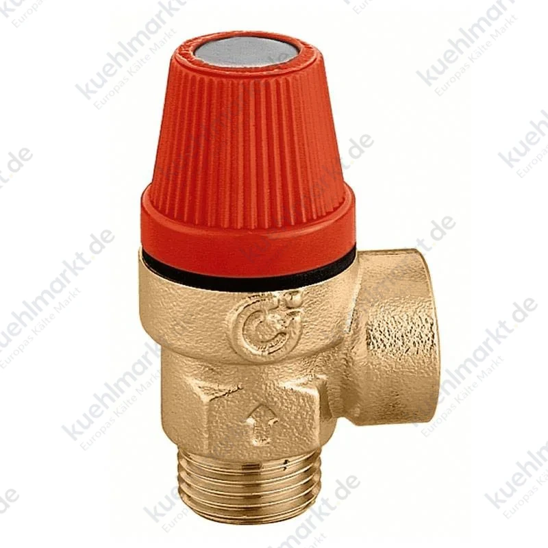 Caleffi Sicherheitsventil Serie 312 A/I 1/2 6 bar Messing 312460
