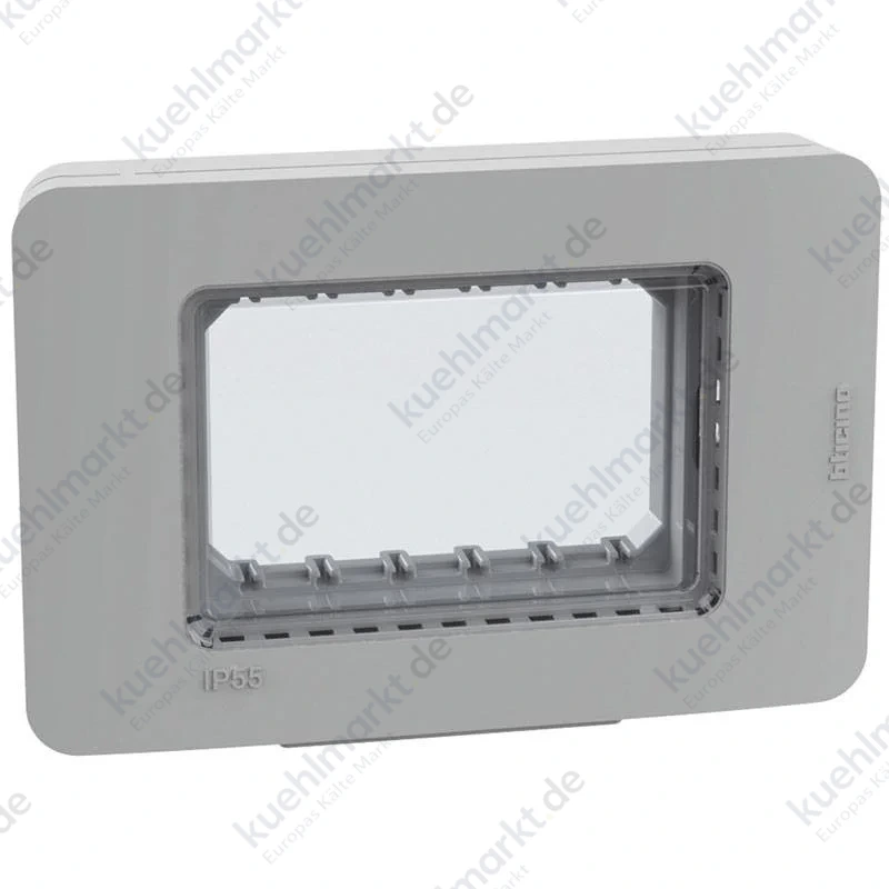 Bticino MatixGO IP55 wasserdichte Abdeckung 3 Module grau 28603G