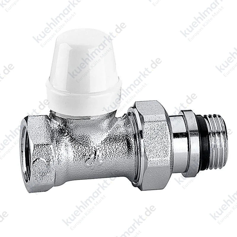 Caleffi 432 gerade Rücklaufverschraubung für Heizkörper A/I 3/8 chrom 432302