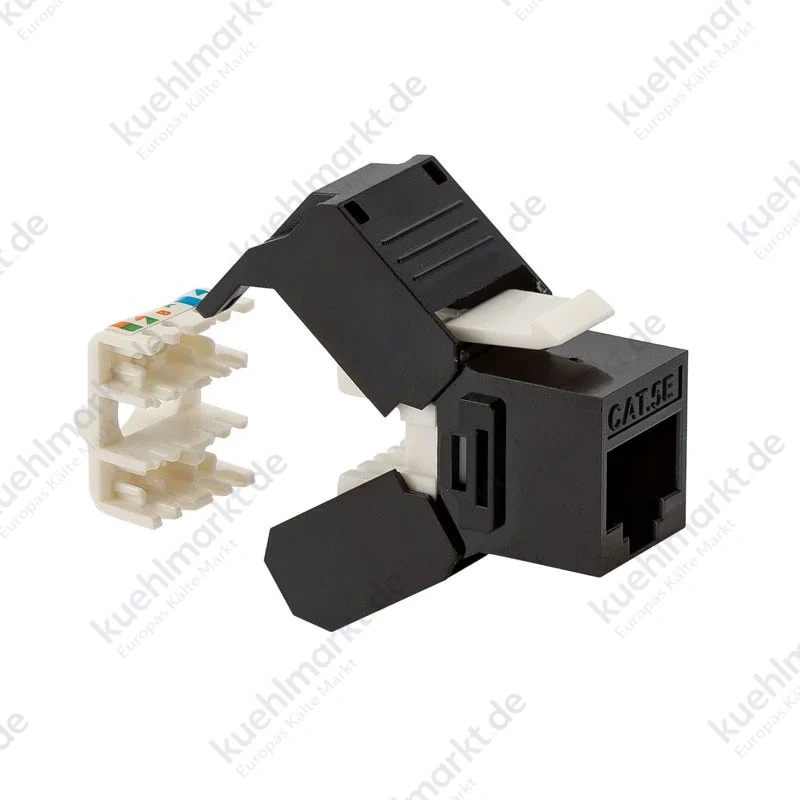 Hochformat Fanton RJ45 CAT.5E UTP schwarz 23700