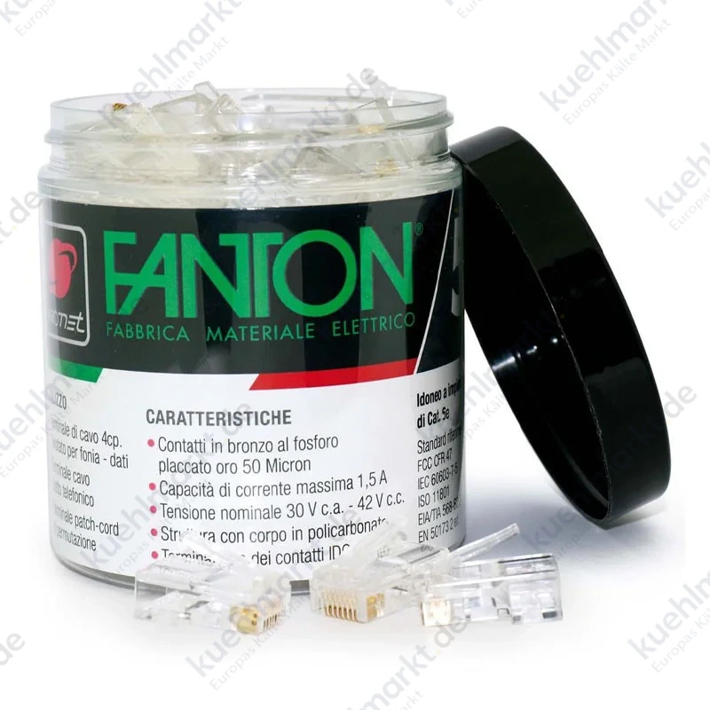 Fanton Stecker Kit CAT.5E UTP 8/8 RJ45 50 Stücke 23720B