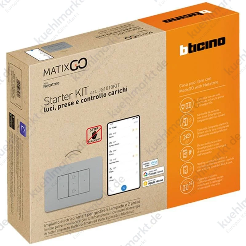 Bticino MatixGO Starter Kit Lichtmanagement grau JG1010KIT