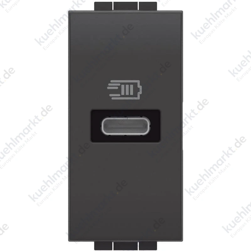 Bticino LivingLight USB-Steckdose Typ C1 Modul anthrazit L4192C