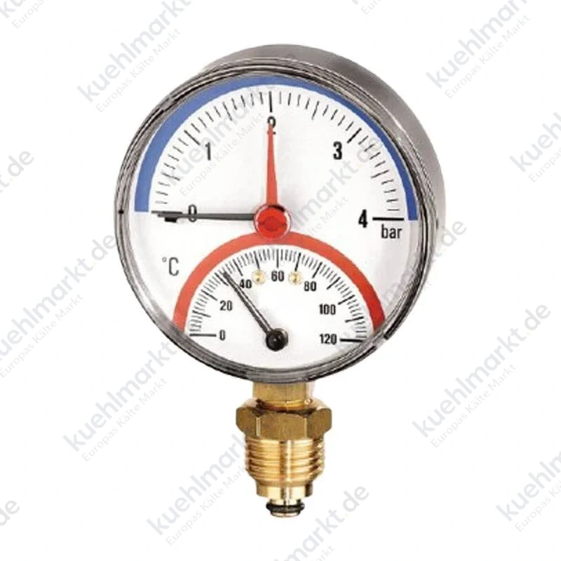 Watts Thermo-Manometer radialer Anschluss DN 80 0-6 bar 1/2 Heizung PL4206BD03