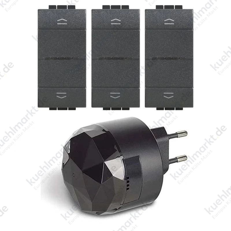 Bticino LivingLight Smart Rollladensatz anthrazitgrau SL3602KIT
