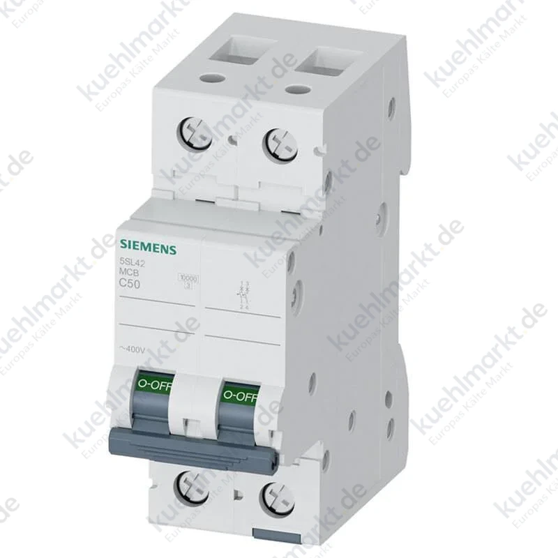 Siemens Leitungsschutzschalter 2P 50A 10KA 2M C 5SL42507