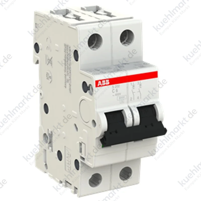 ABB LS-Schalter 2P 6KA 6A C 2M S202 S465502