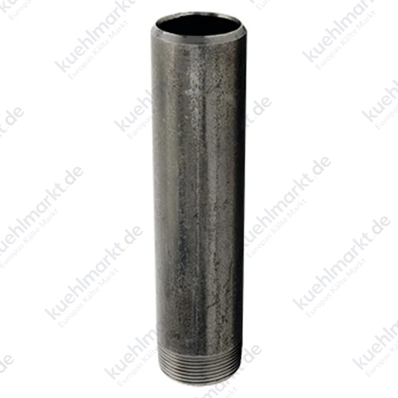 Gebo Rohrdoppelnippel aus Stahl schwarz mit Gewinde 2 Zoll x 200 mm 72.200.09S