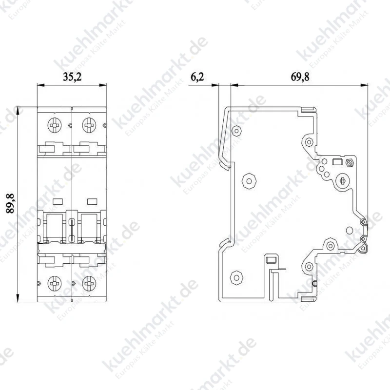 Siemens LS-Schalter 2P 40A 15KA 2M C 5SY72407