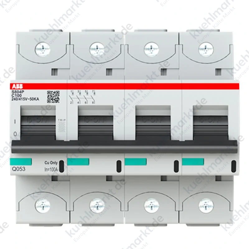 Abb LS Schalter 4P 100A 50KA C S804P 6M S804PC100