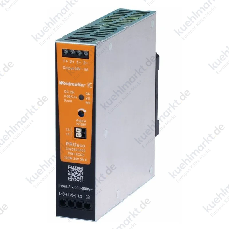 Weidmuller PRO ECO3 Schaltnetzteil 120W 24VDC 5A