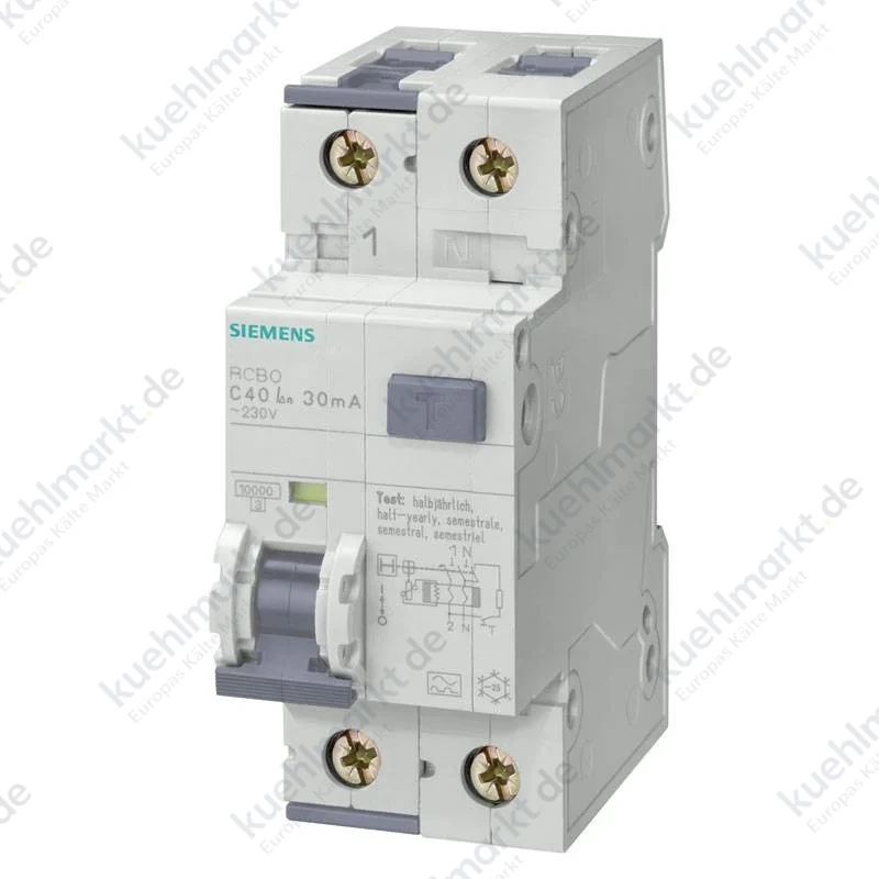 Siemens FI/LS-Schalter 1P+N 20A 30mA 10kA 2M Typ F 5SU13544KK20