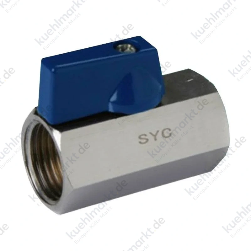 Atusa Mini-Kugelventil I/I 1/2 blau Messing VS101103