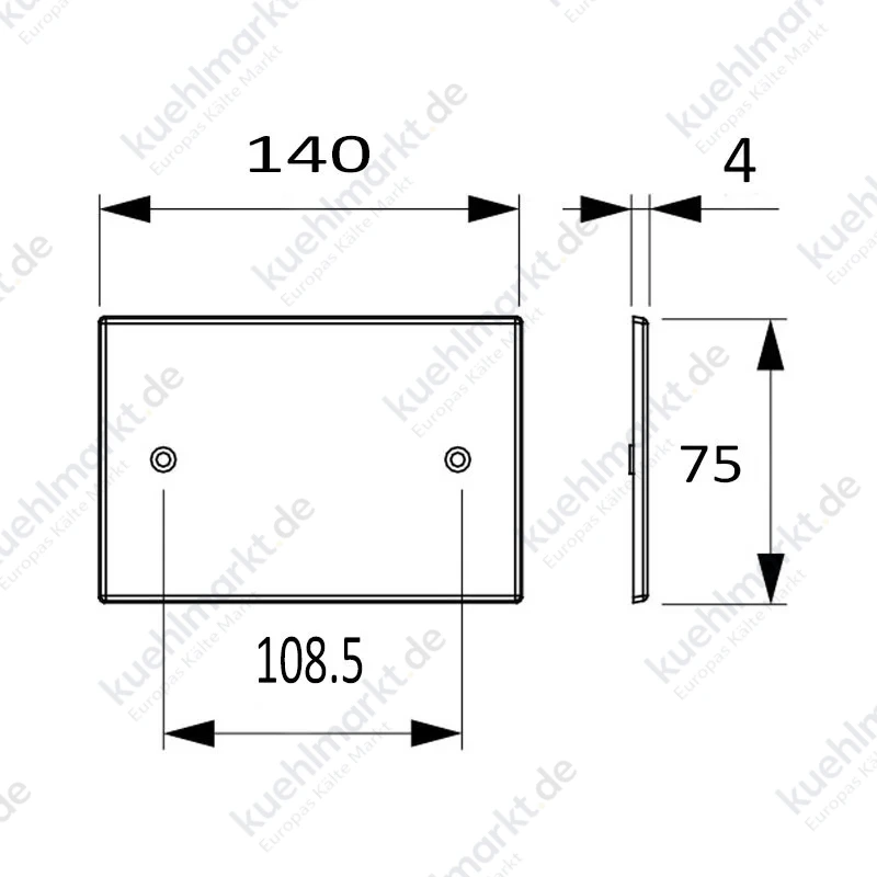 Arnocanali Platte 4 Module für Einbaukästen Weiß 504C.3