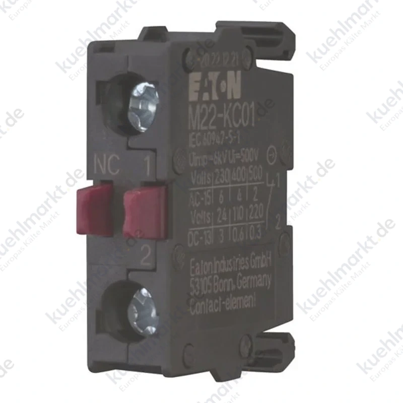 Hilfskontakt Eaton M22-KC01 NC Schraubbefestigung 216382