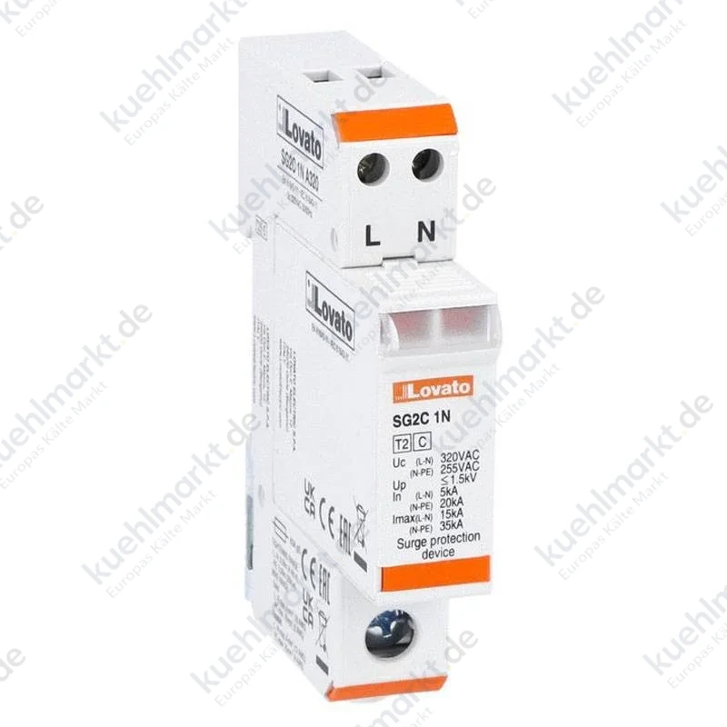 Lovato Überspannungsableiter Typ 2 1P+N 5kA 230/400V AC SG2C1NA320