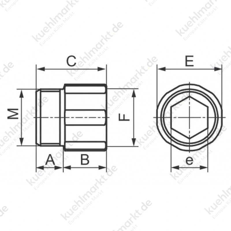 Oter Stahl-Gewindehülse für Rohre A/I 3/4 x 20 mm 52920