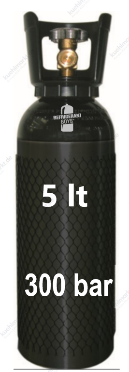 Wiederbefüllbare Stickstoffflasche - 5 Lt / 300 Bar
