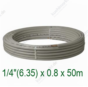 CUsplit S 1/4" (6.35) x 0.8 x 50m - Vorgedämmtes Kupferrohr in Rollenform